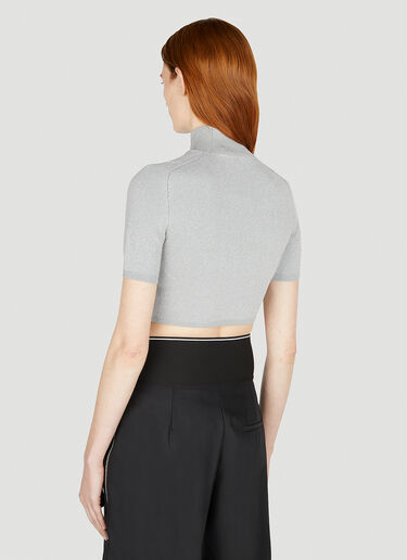 Alexander Wang Logo Cropped Top Grey awg0252012