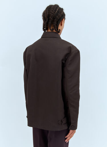 Gucci Technical Cotton-Blend Jacket Brown guc0158011