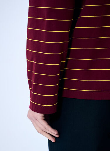 Miu Miu Striped Long-Sleeve T-Shirt Red miu0360004