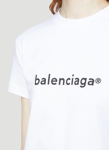 Balenciaga Logo T-Shirt White bal0243019