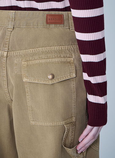 Moncler Utility Wide-Leg Trousers Khaki mon0264014