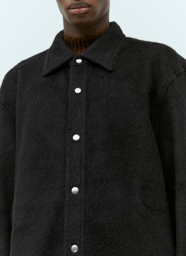 Jil Sander Long Sleeve Wool Shirt Black jil0153003