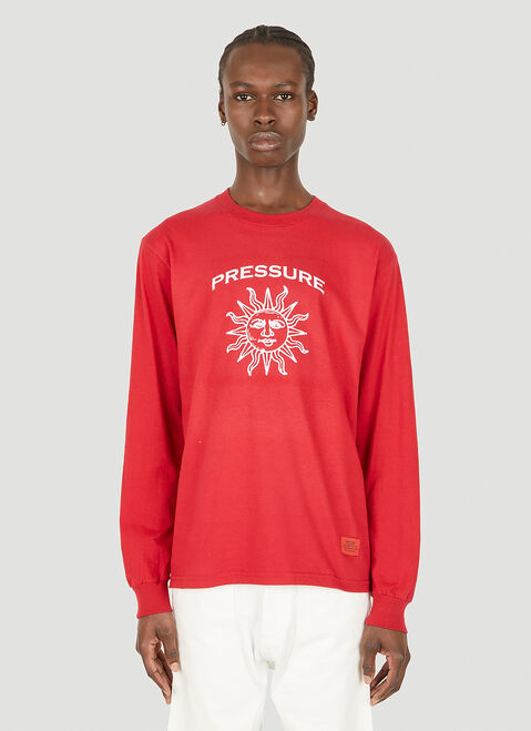 Pressure Logo Sun Sweatshirt Red prs0150004