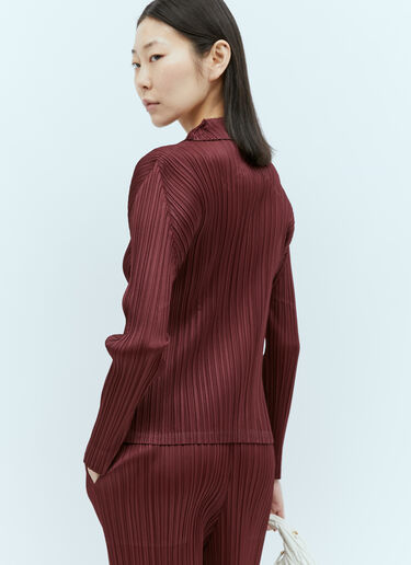 Pleats Please Issey Miyake Monthly Colors: October 褶裥领衬衫 酒红色 plp0255001