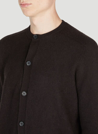 Prada Contrast Point Collar Cardigan Brown pra0154005