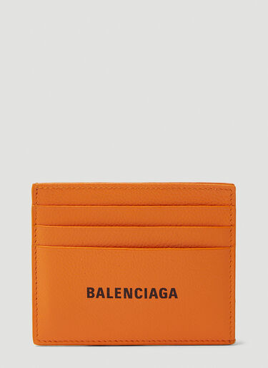 Balenciaga Logo Print Card Holder Orange bal0149053