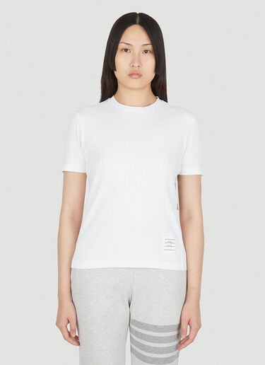 Thom Browne Ribbed T-Shirt White thb0249031