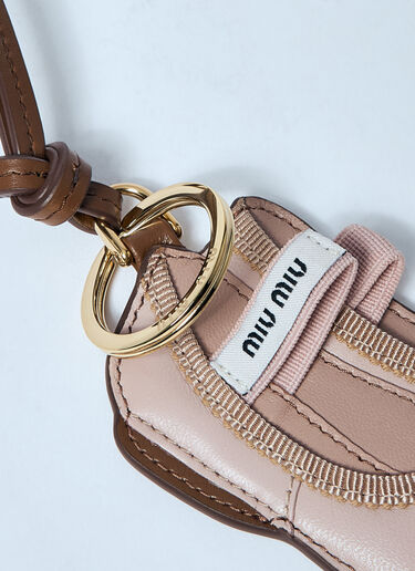 Miu Miu Miu Ballet Leather Keychain Pink miu0259047