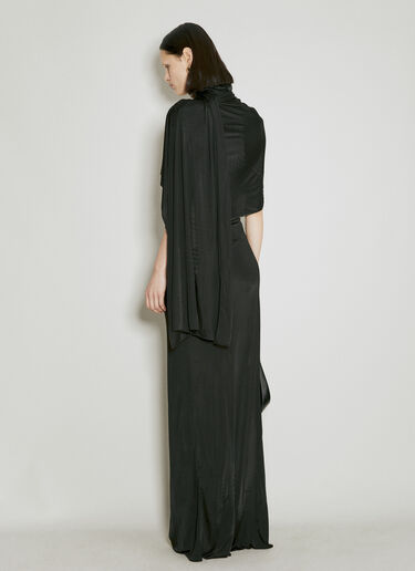 Saint Laurent High-Neck Maxi Dress Black sla0254023