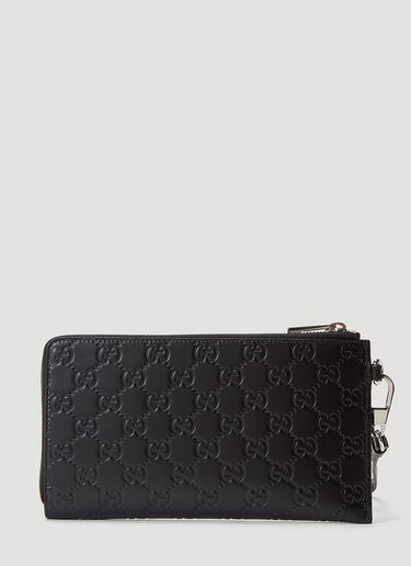 Gucci Dorian GG Logo Wrist Wallet Black guc0139071