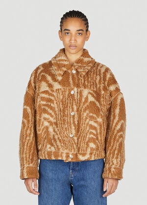 Stella McCartney Woodgrain Teddy Jacket Black stm0254001