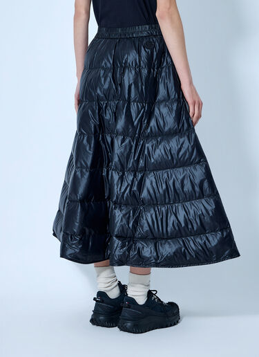 LN-CC® - Moncler: A-Line Down Midi Skirt - Black Moncler A-Line Down Midi Skirt Black mon0266025