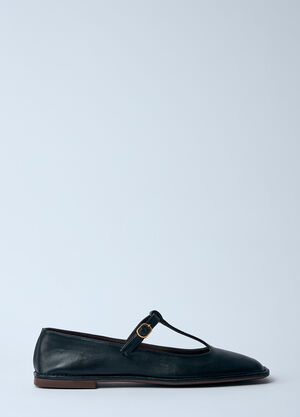 Miu Miu Square T-Strap Flats Natural miu0260025