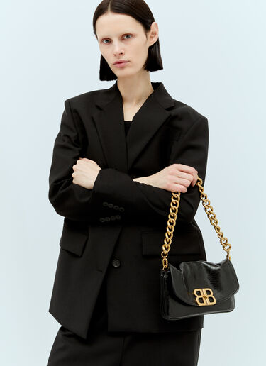 Balenciaga BB Soft Small Flap Shoulder Bag Black bal0256026