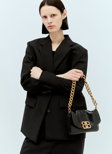 Balenciaga BB 소프트 스몰 플랩 숄더백 블랙 bal0256026