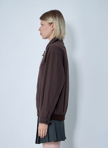 Miu Miu Panama Cotton Blouson Jacket Brown miu0261012