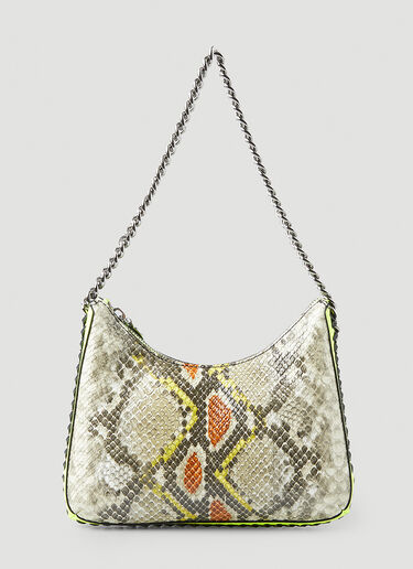 Stella McCartney Falabella Snakeskin Shoulder Bag Green stm0248026