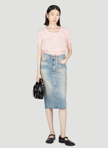 Denim Midi Skirt MM6 Maison Margiela Denim Midi Skirt Blue mmm0253018
