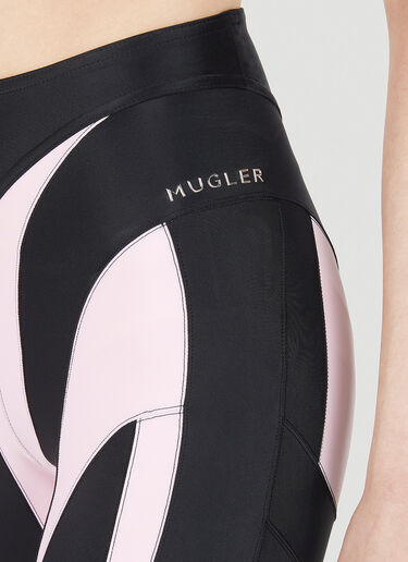 Mugler Contrast Panel Leggings Pink mug0251049