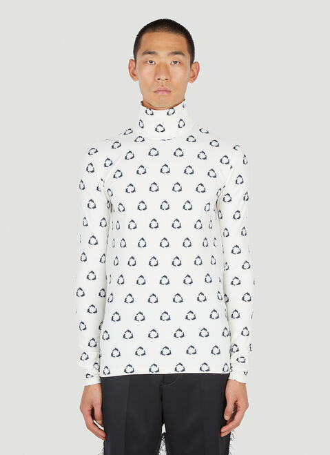 Botter Dolphin Print High Neck Top Blue bot0348005