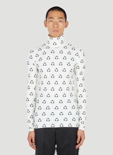 Dolphin Print High Neck Top Botter Dolphin Print High Neck Top White bot0150009