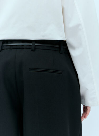 The Row Macaron Leather Belt Black row0255013