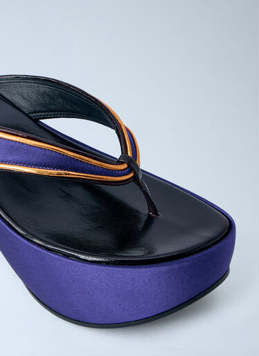 Dries Van Noten 缎面厚底人字拖凉鞋 蓝色 dvn0263029