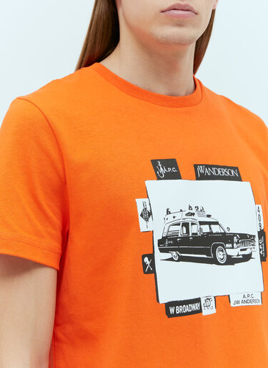 A.P.C. x JWA Job T-Shirt Orange apc0154006