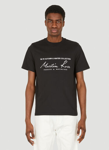 Martine Rose 로고 프린트 티셔츠 블랙 mtr0147001