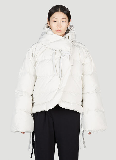 Ottolinger Lace Up Puffer Jacket Blue ott0253014