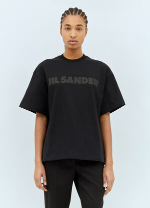 Jil Sander Logo Print T-Shirt White jil0259013