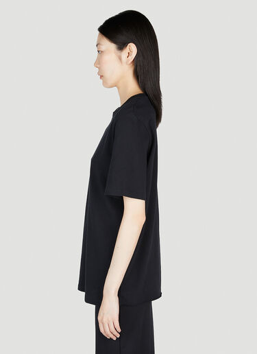 Tonal Logo T-shirt Saint Laurent Tonal Logo T-shirt Black sla0253014