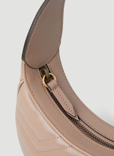 Gucci GG Marmont Half-Moon Mini Shoulder Bag Beige guc0250187