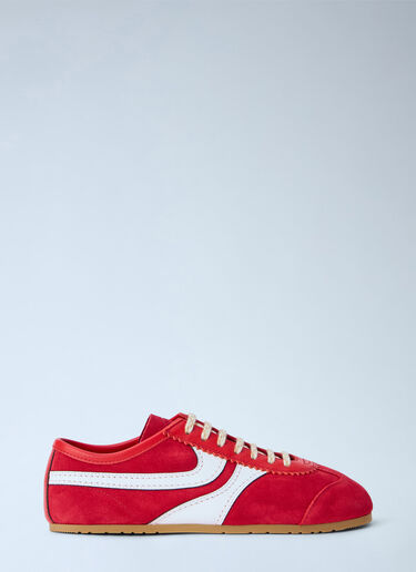 Dries Van Noten Suede Panel Sneakers Red dvn0265027