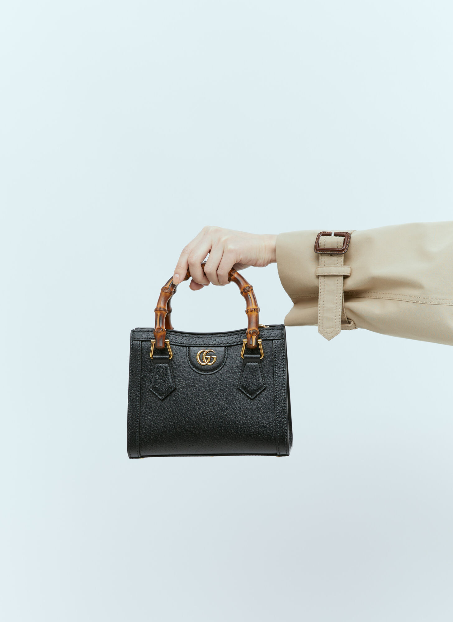 Shop Gucci Diana Mini Tote Bag In Black