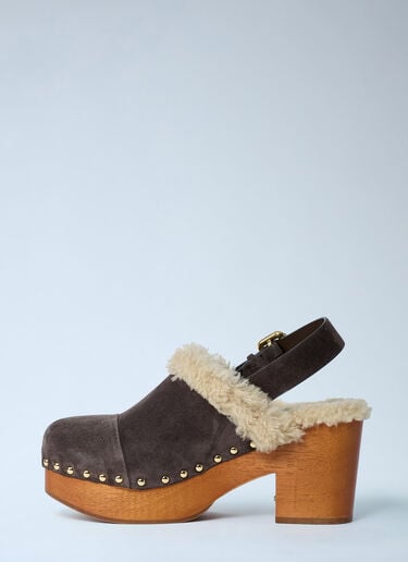 Jeannette Clog Wedge Chloé Jeannette Clog Wedge Brown chl0262032