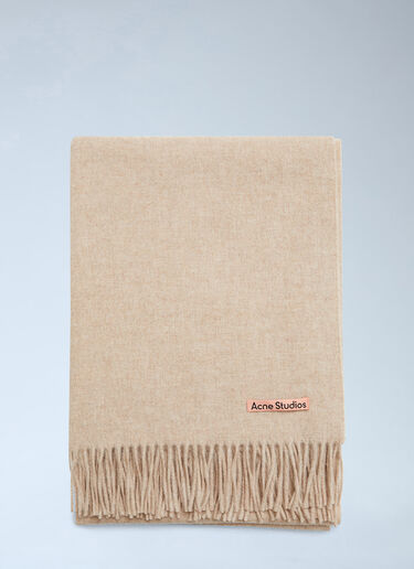 Acne Studios Logo Scarf Beige acn0346020