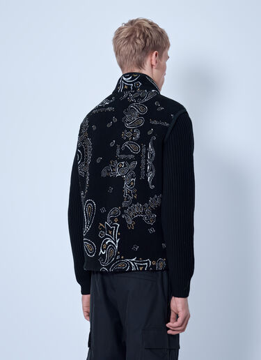 LN-CC® - Moncler: Reversible Paisley Print Padded Teddy Gilet - Dark Grey Moncler Reversible Paisley Print Padded Teddy Gilet Dark Grey mon0166008