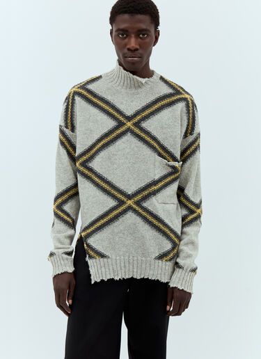 Marni 仿旧高领毛衣 灰色 mni0157004