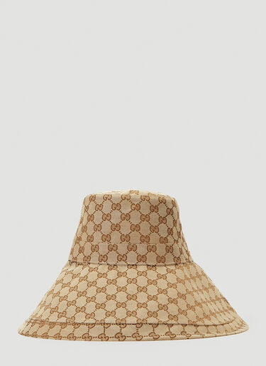 Gucci Oversized GG Logo Bucket Hat Beige guc0241055