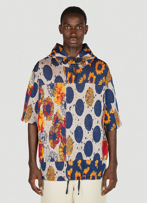 Engineered Garments Short Sleeve Hooded Sweatshirt Blue egg0150005