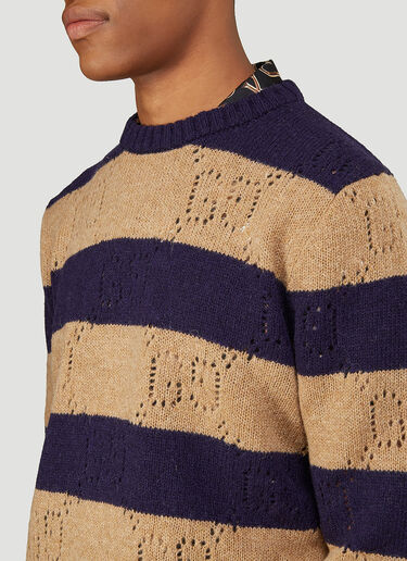 Gucci Open-Knit Sweater Blue guc0143015