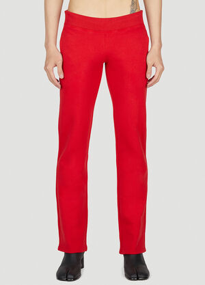 Mowalola Logo Print Track Pants Red mow0352006