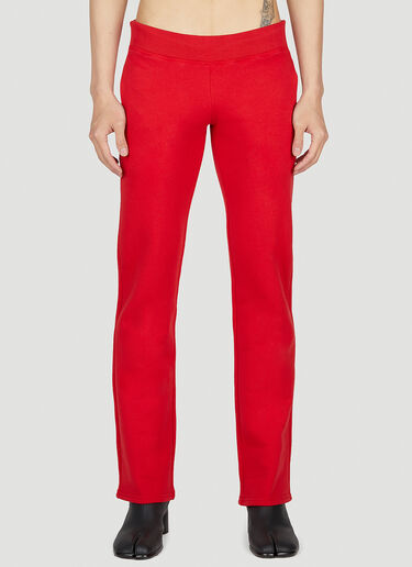 Mowalola Logo Print Track Pants Red mow0352006