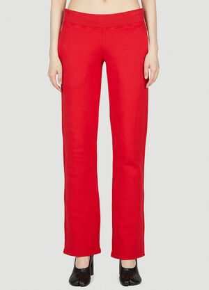 Mowalola Logo Print Track Pants Red mow0352006