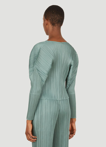 Plissé Cardigan Pleats Please Issey Miyake Plissé Cardigan Green plp0250020