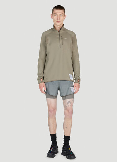 Ghostfleece Half Zip Sweatshirt Satisfy Ghostfleece Half Zip Sweatshirt Khaki sat0151012