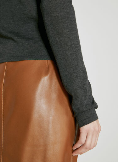 Saint Laurent 캐시미어 울 실크 스웨터 그레이 sla0254013