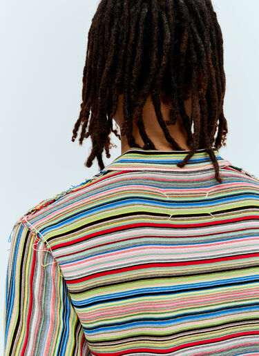 Maison Margiela Stripe Knit Polo Shirt Multicolour mla0155004