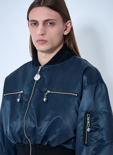 Chopova Lowena Little Birdy Bomber Jacket Blue cho0360011